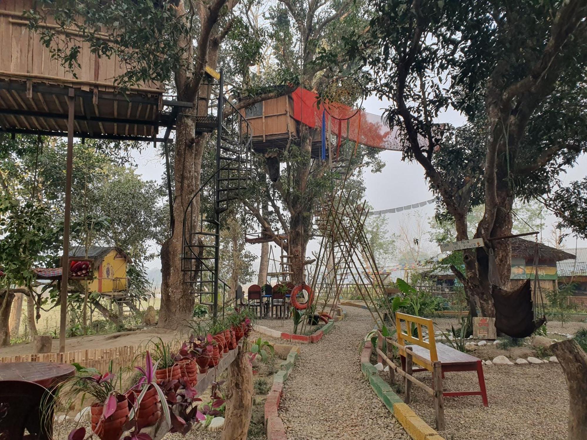 Pemsee'S Tree Town - Eco-Friendly,Tree House Hostel Sauraha Kültér fotó